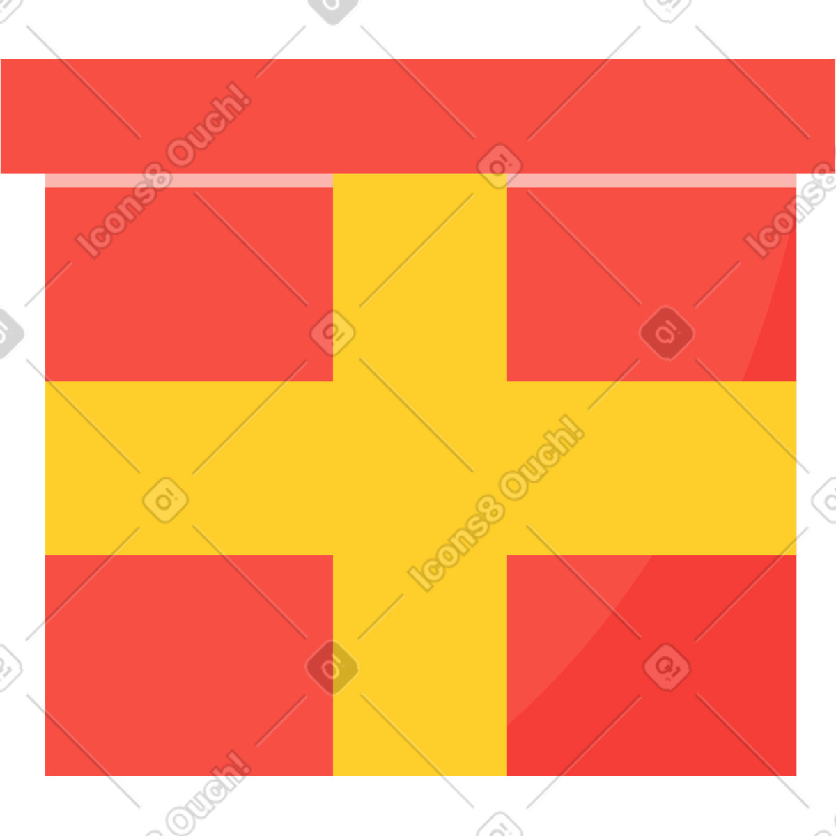Ilustração de Caixa presente em no estilo Sammy para baixar em PNG, SVG