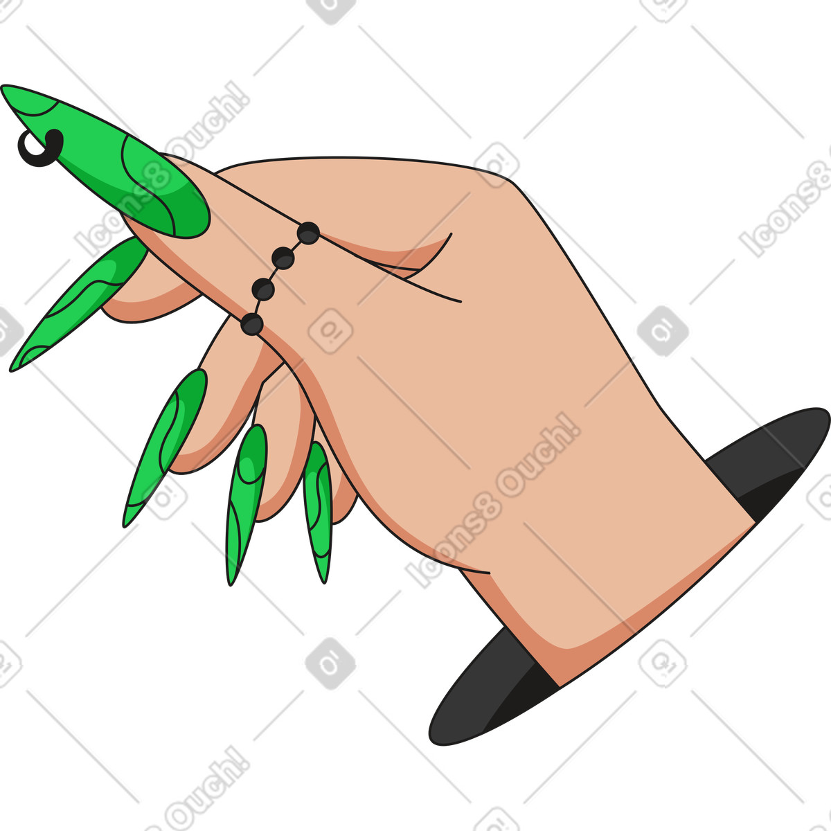 Bent hand illustration showcasing forearm clipart images available in PNG