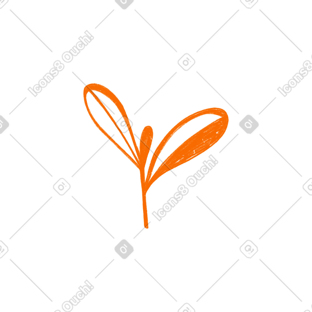 Иллюстрация Orange sprout в стиле Biro — скачать в форматах PNG, SVG