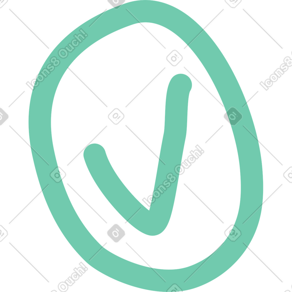 Ilustração de Marque sim em no estilo Notes para baixar em PNG, SVG