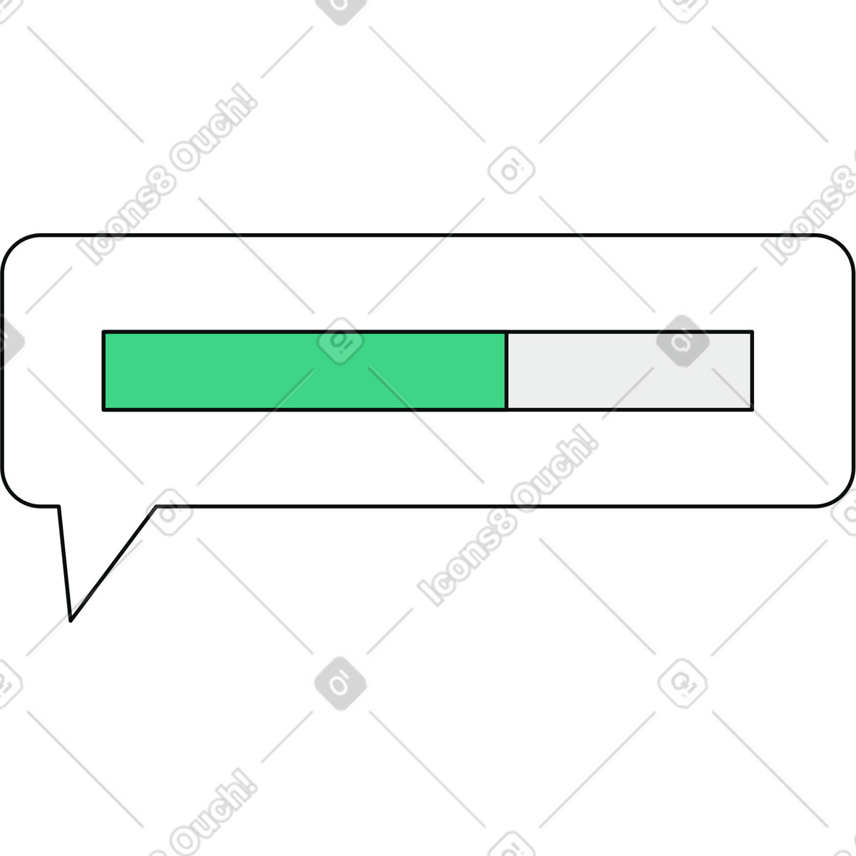 Illustration Barre de progression dans la bulle de dialogue aux formats PNG et SVG