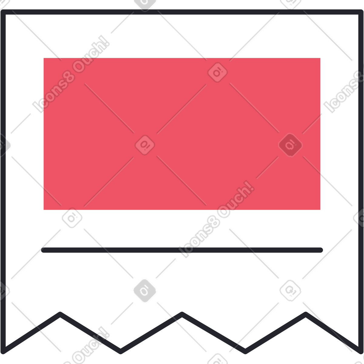 Ilustración Hoja de calendario rota en estilo Boba a descargar en PNG y SVG