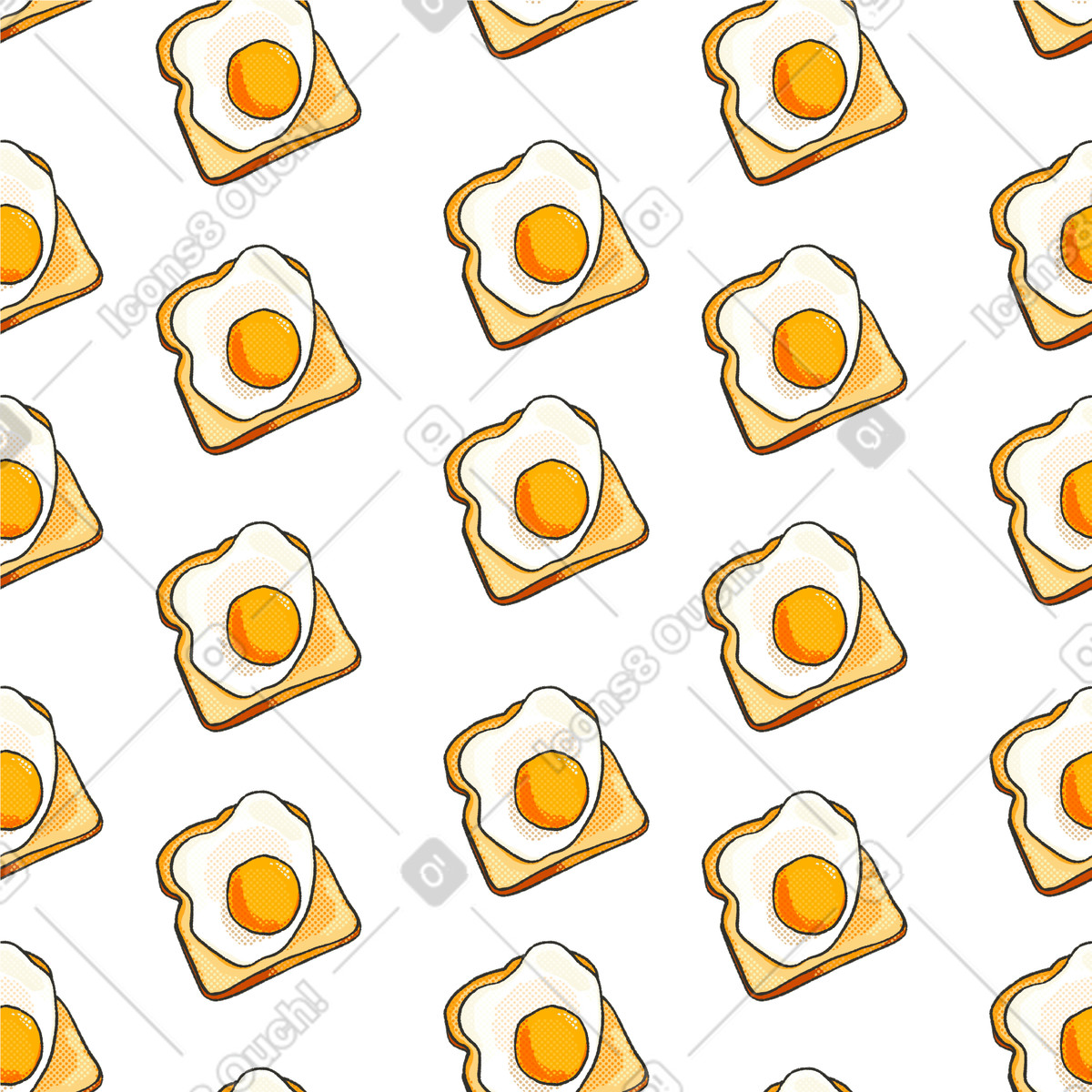 Ilustração de Egg sandwich pattern em no estilo Dots para baixar em PNG, SVG