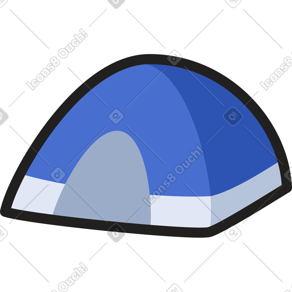 Tent illustration in Clipart style download in PNG, SVG