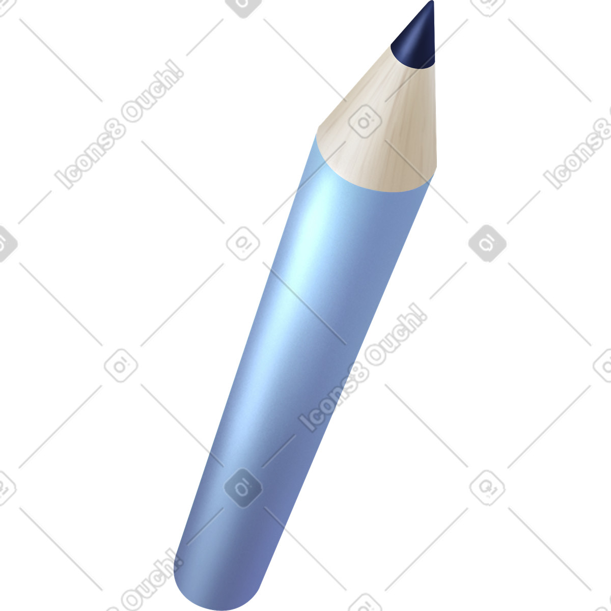 Ilustração de Blue pencil em no estilo Props para baixar em PNG, SVG