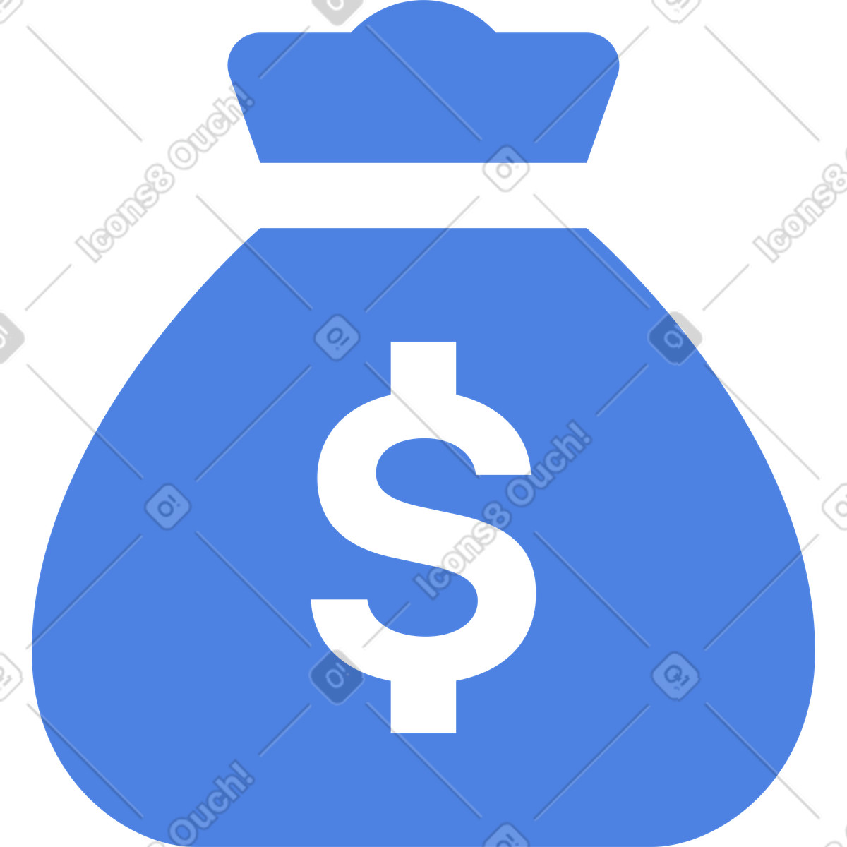 下载 Network 风格的 一袋美元 插画，支持 PNG、SVG 格式