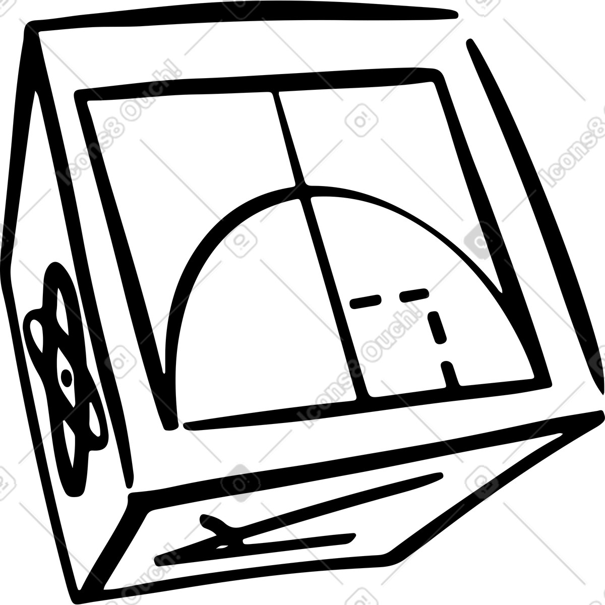 Ilustración Cubo volumétrico con gráficos y fórmulas en estilo Line a descargar en PNG SVG