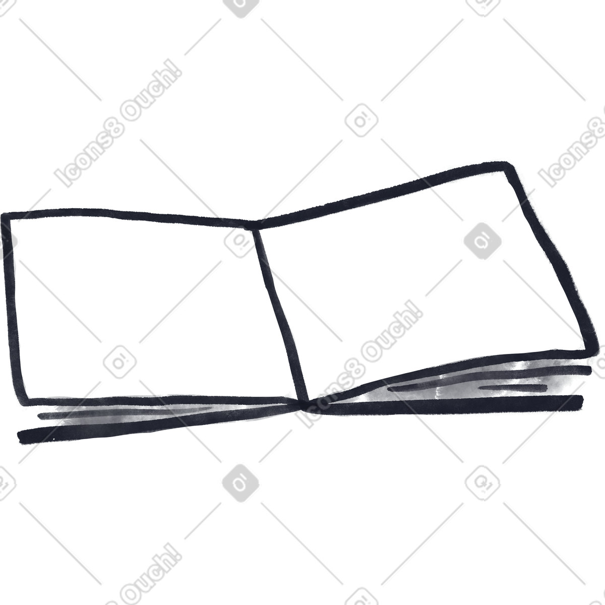 Book illustration in Inky style download in PNG, SVG