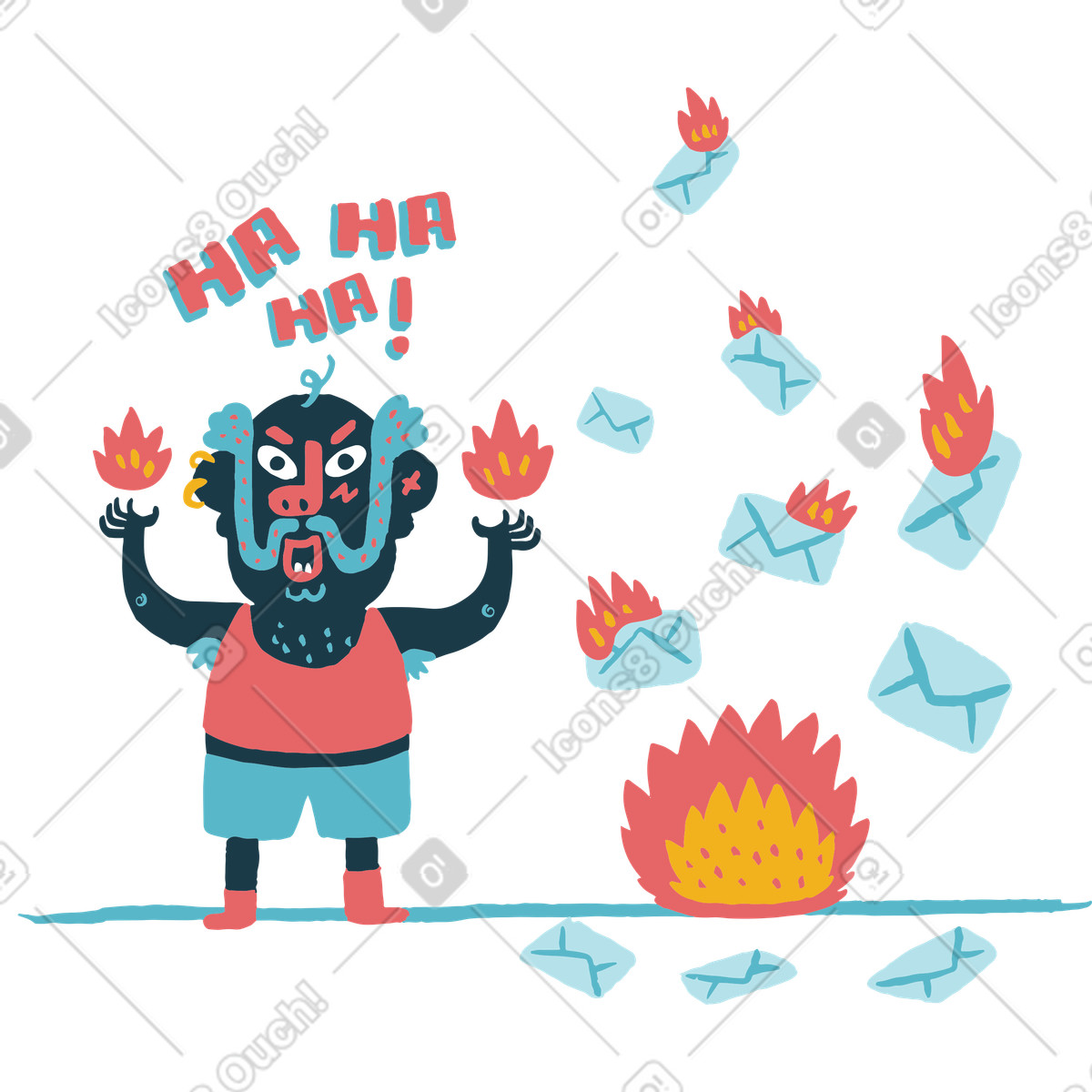 Ilustração de Cancelar inscrição em no estilo Flamenco para baixar em PNG, SVG