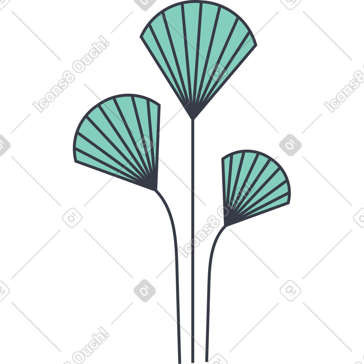 Abstract スタイルの 観葉植物 のイラストをPNG、SVG形式でダウンロード