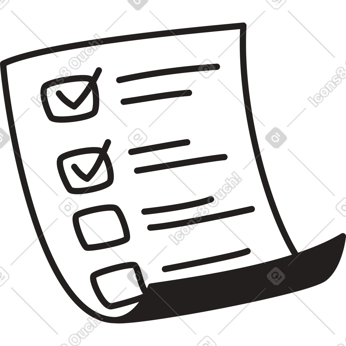 Checklist illustration in PNG, SVG