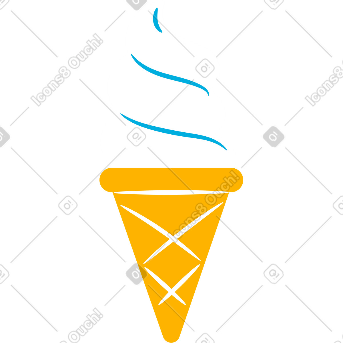 下载 Flame 风格的 蛋卷冰淇淋 插画，支持 PNG、SVG 格式