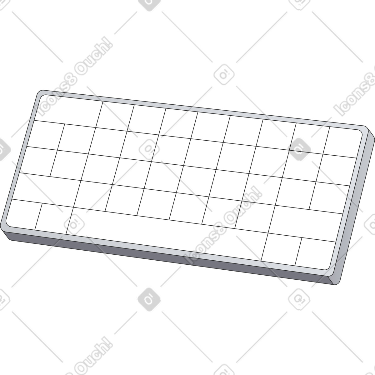 Keyboard illustration in Kit style download in PNG, SVG