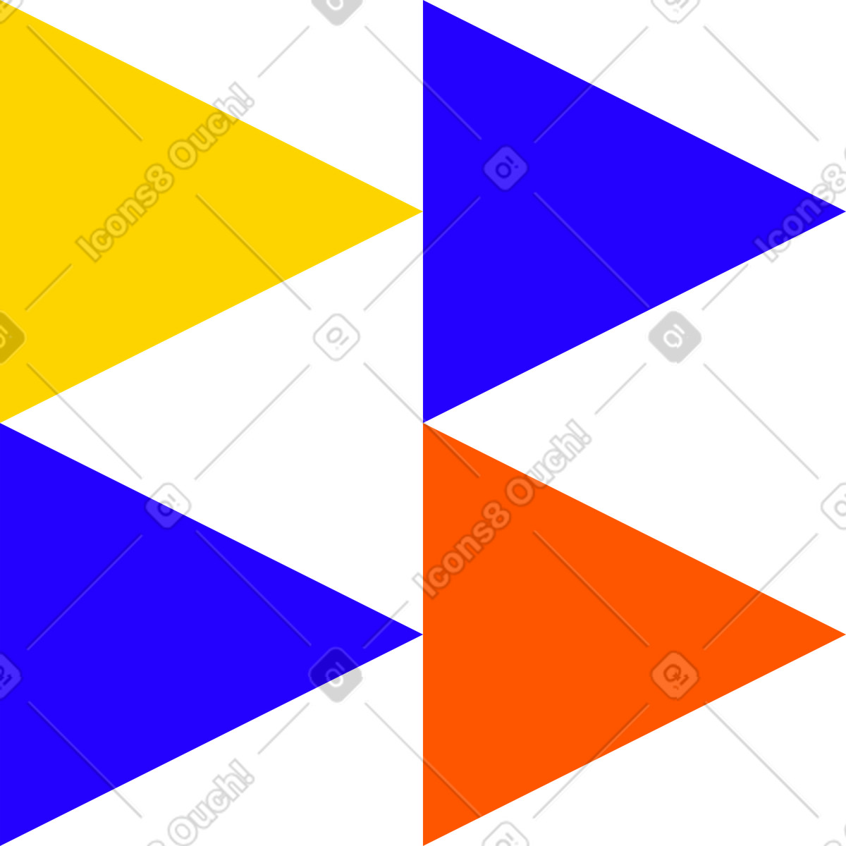 Framework スタイルの 2組の三角形 のイラストをPNG、SVG形式でダウンロード