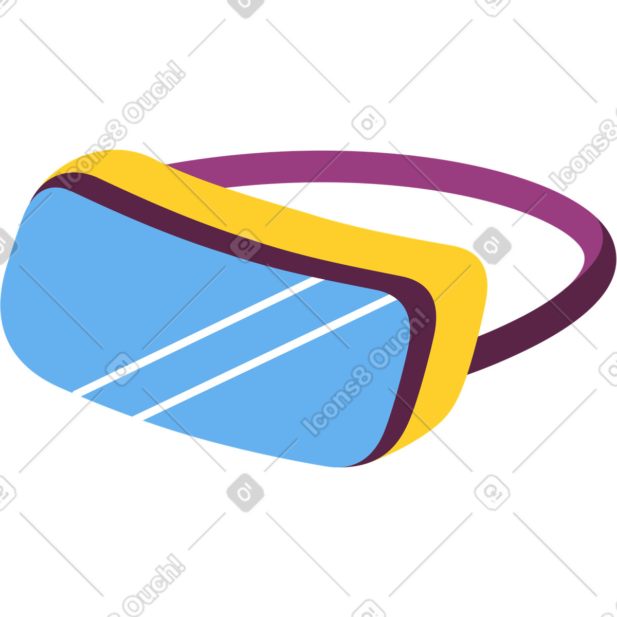 Virtual-reality-brille-Illustration im Sammy-Stil als Download in PNG, SVG