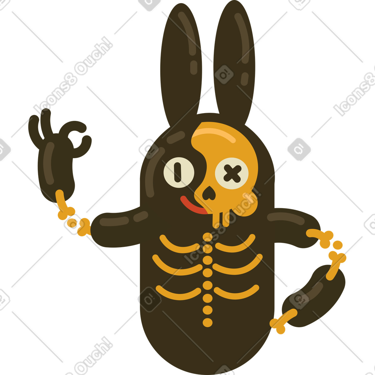 Ilustração de Zumbi em no estilo Arabica para baixar em PNG, SVG