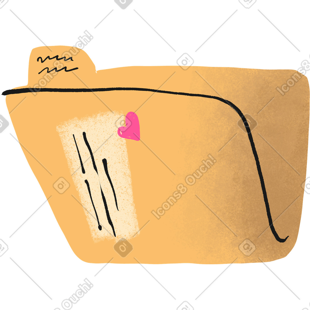 Illustration Dossier dans le style Fabulous à télécharger aux formats PNG, SVG