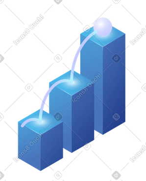 Analisi della crescita e delle prestazioni aziendali, visualizzazione del percorso di successo e dei progressi PNG, SVG
