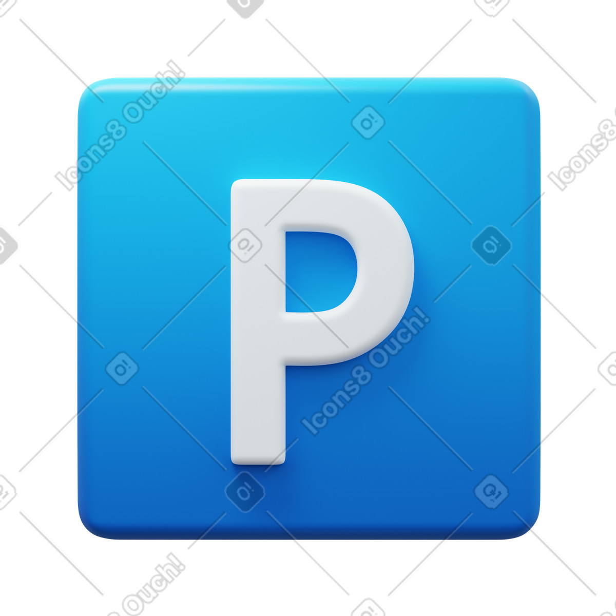 Parking-Illustration im 3D Fluency-Stil als Download in PNG, SVG