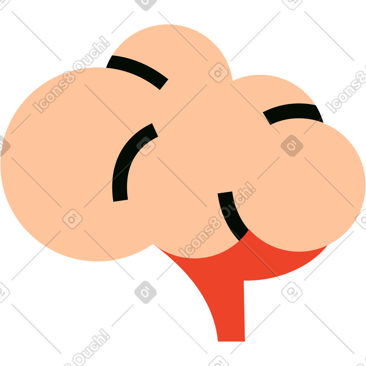 Ilustração de Cérebro em no estilo Polar para baixar em PNG, SVG