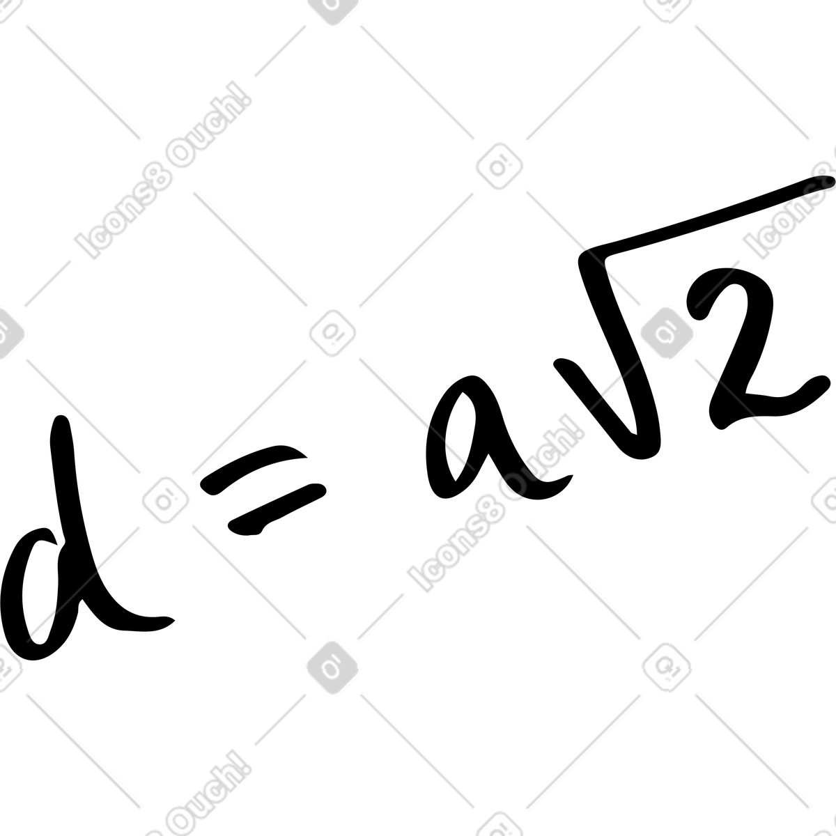 Mathematical formula illustration in Line style download in PNG, SVG