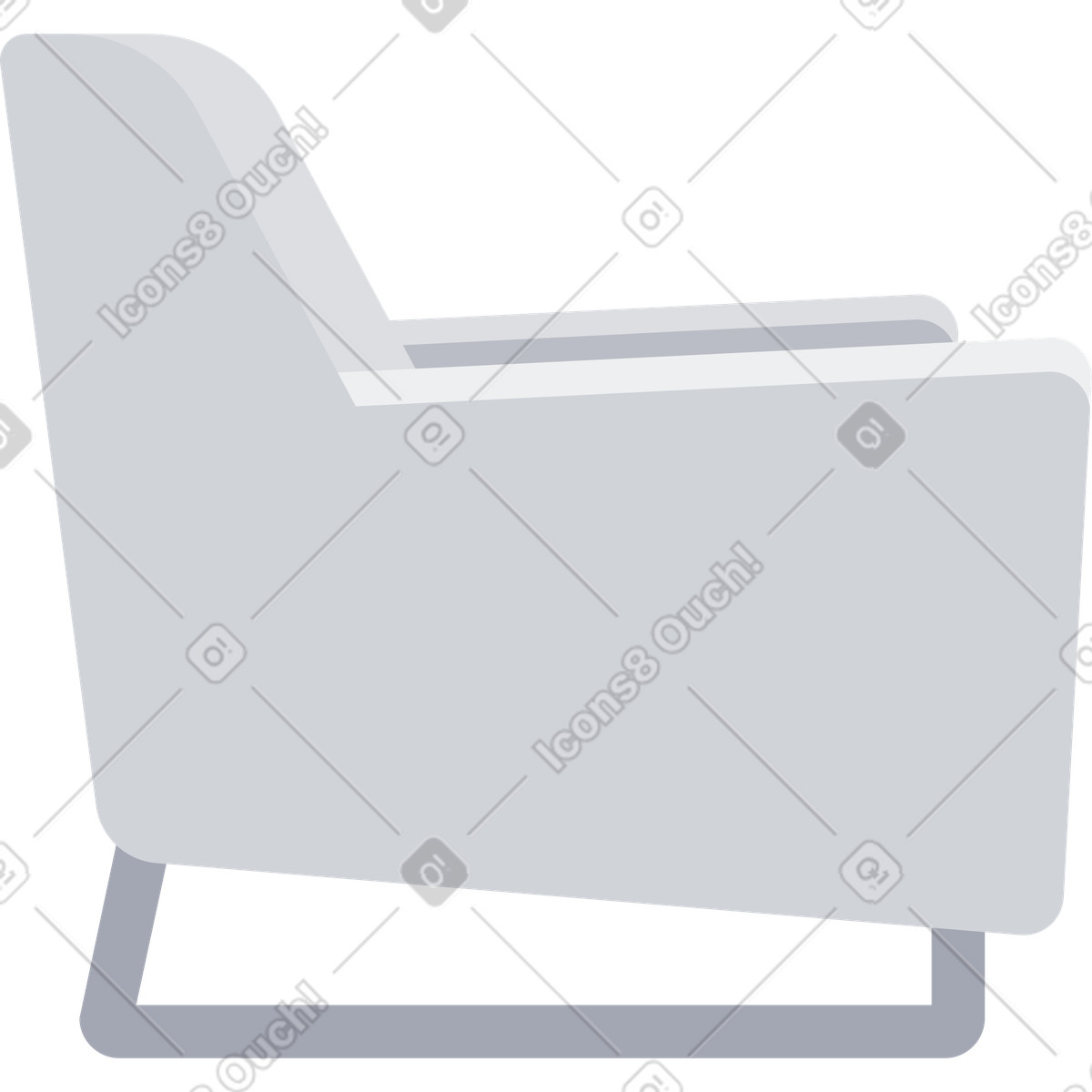 Armchair illustration in Urban style download in PNG, SVG
