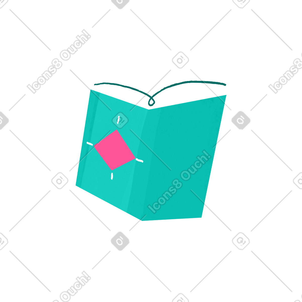 Ilustración Blue open book en estilo Fabulous a descargar en PNG y SVG