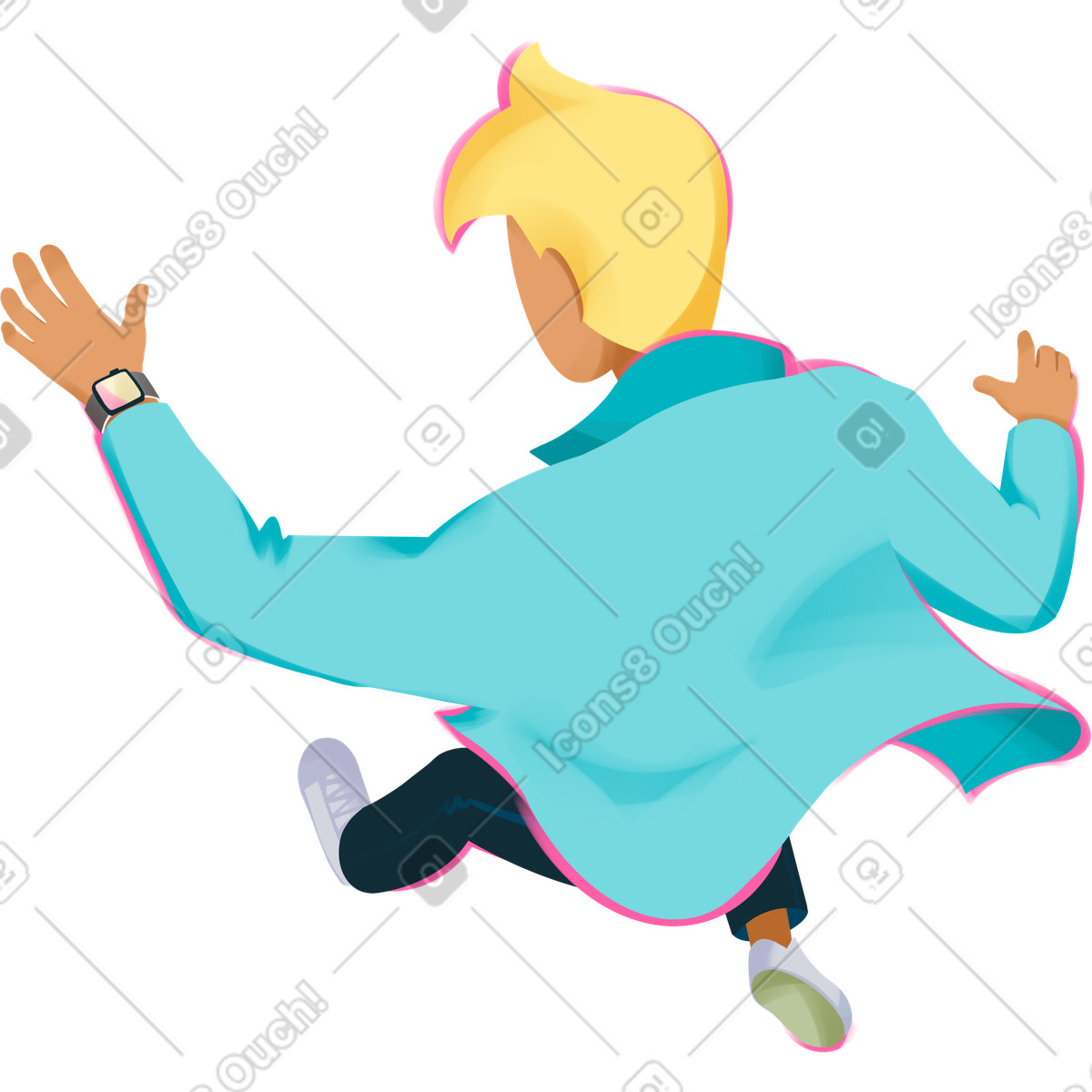 下载 Dynamic 风格的 Man jumping 插画，支持 PNG、SVG 格式