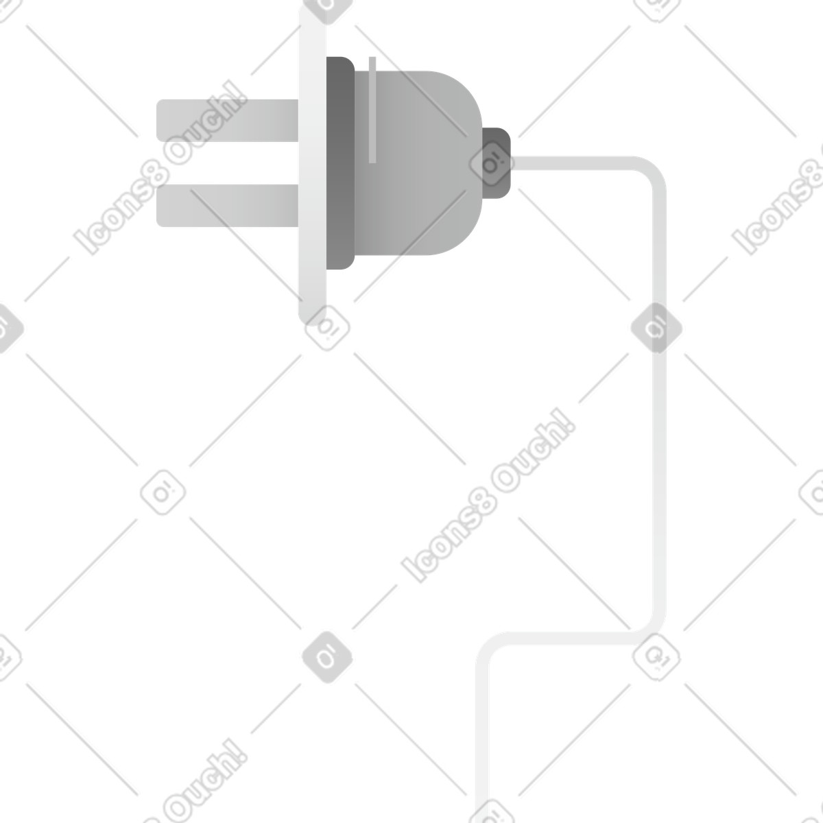 下载 Hugo 风格的 Electrical plug 插画，支持 PNG、SVG 格式