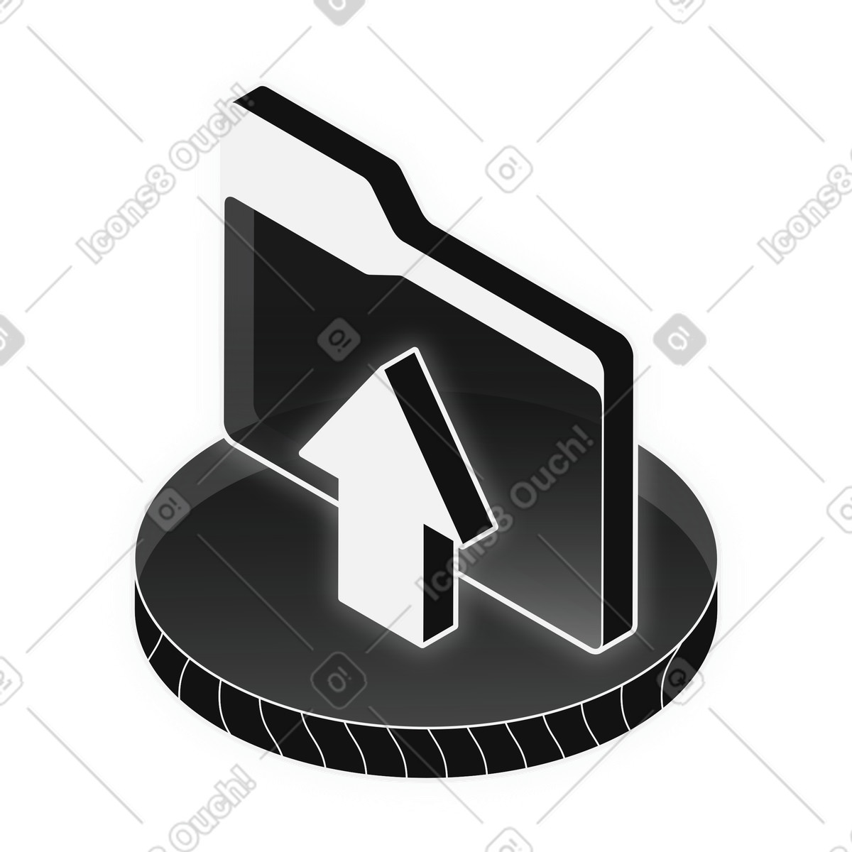 Artboard File Upload, Folder Transfer, Data Storage6 copy illustration in Inverse style download in PNG, SVG