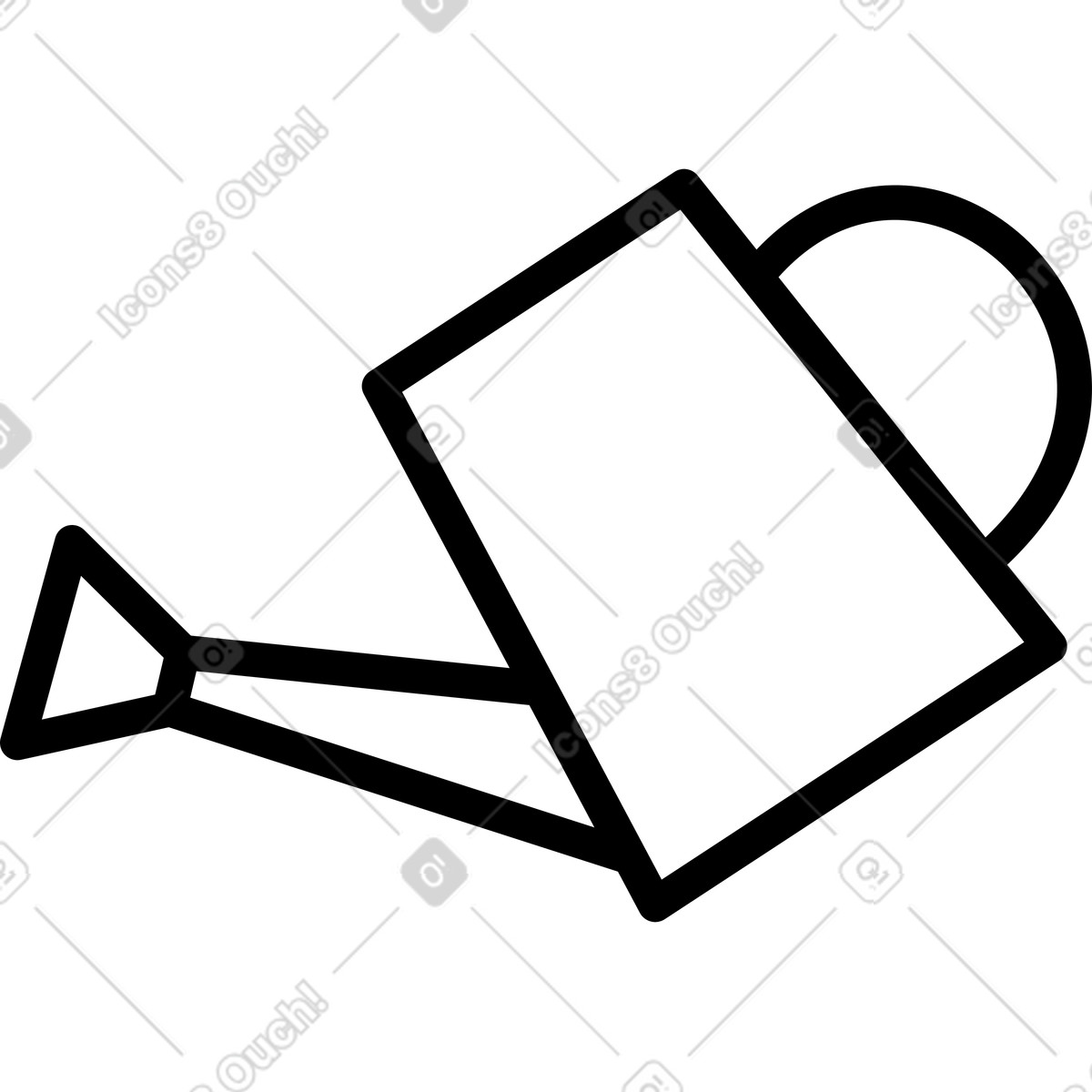 Watering can illustration in Mochi style download in PNG, SVG