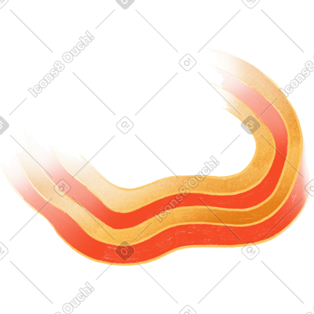 Curva di colore ondulata illustrazione in stile Gleam scarica in PNG, SVG