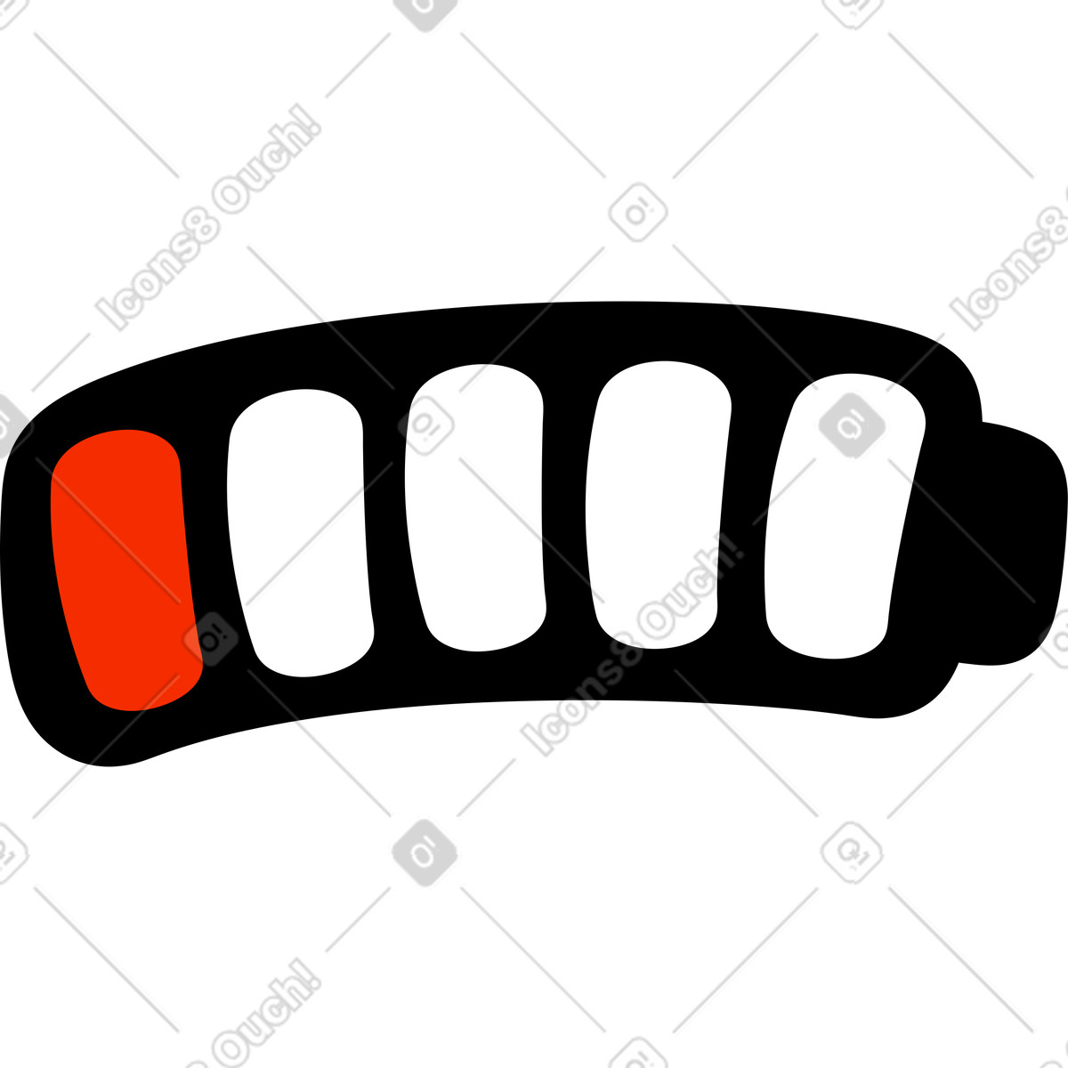 Looney スタイルの Low black battery のイラストをPNG、SVG形式でダウンロード