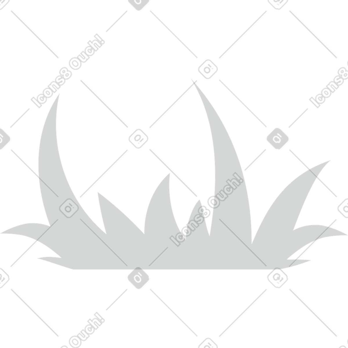 下载 Clip 风格的 草 插画，支持 PNG、SVG 格式