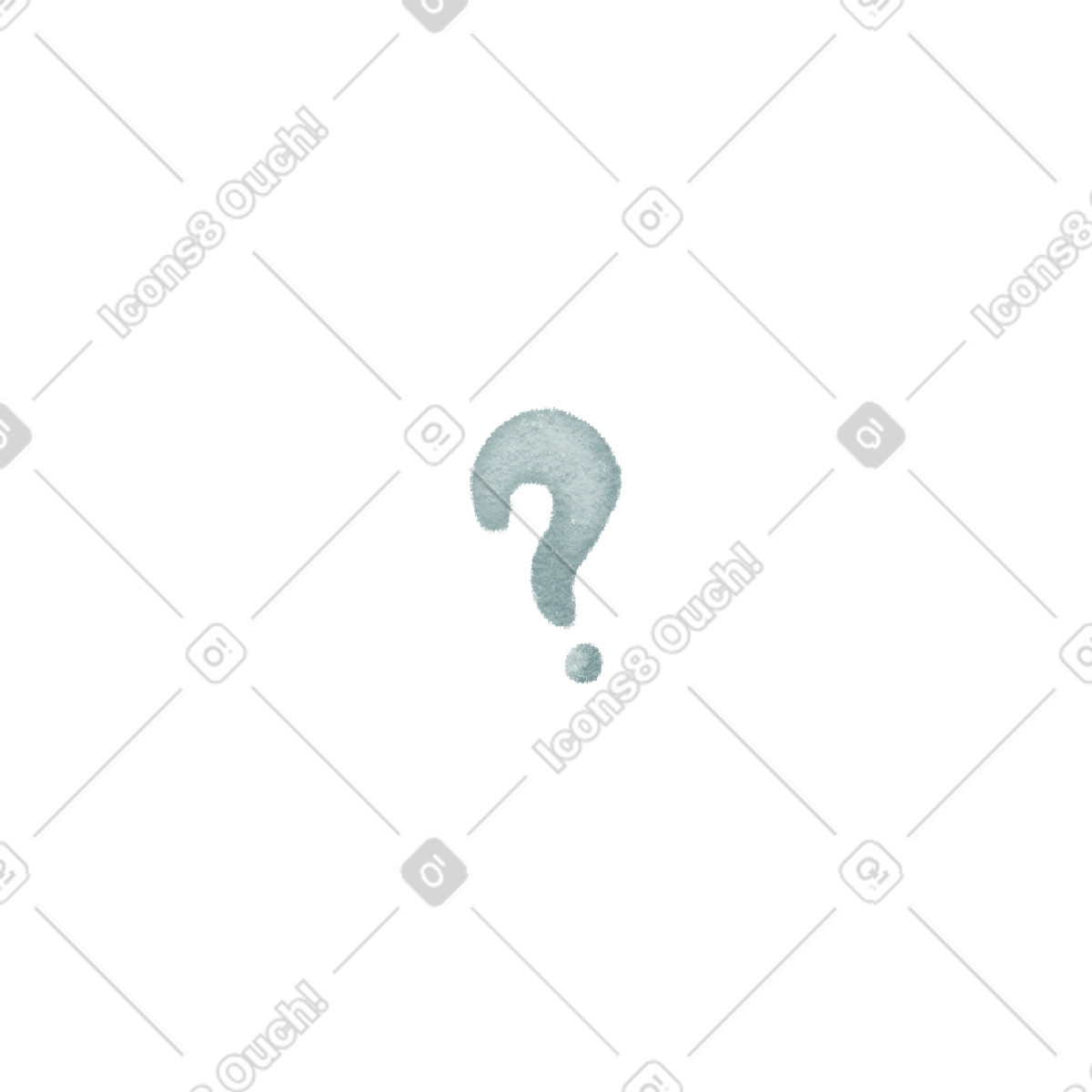 Question mark-Illustration im Woolly-Stil als Download in PNG, SVG
