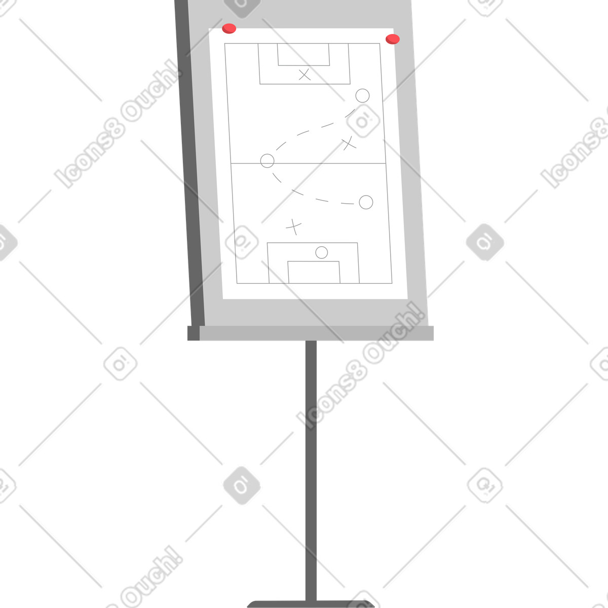 Ilustración Plan estrategico en el futbol estilo Lagom a descargar PNG y SVG