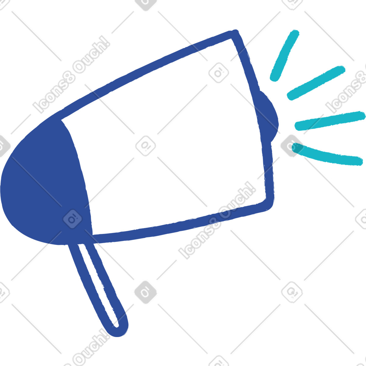 Illustration Mégaphone dans le style Lime à télécharger aux formats PNG, SVG