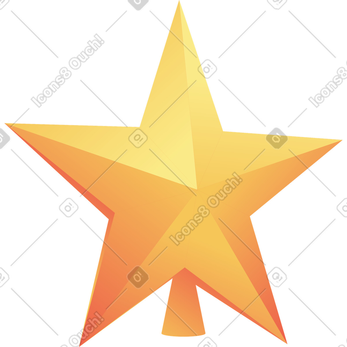 Illustration Étoile de noël dans le style Levels à télécharger aux formats PNG, SVG