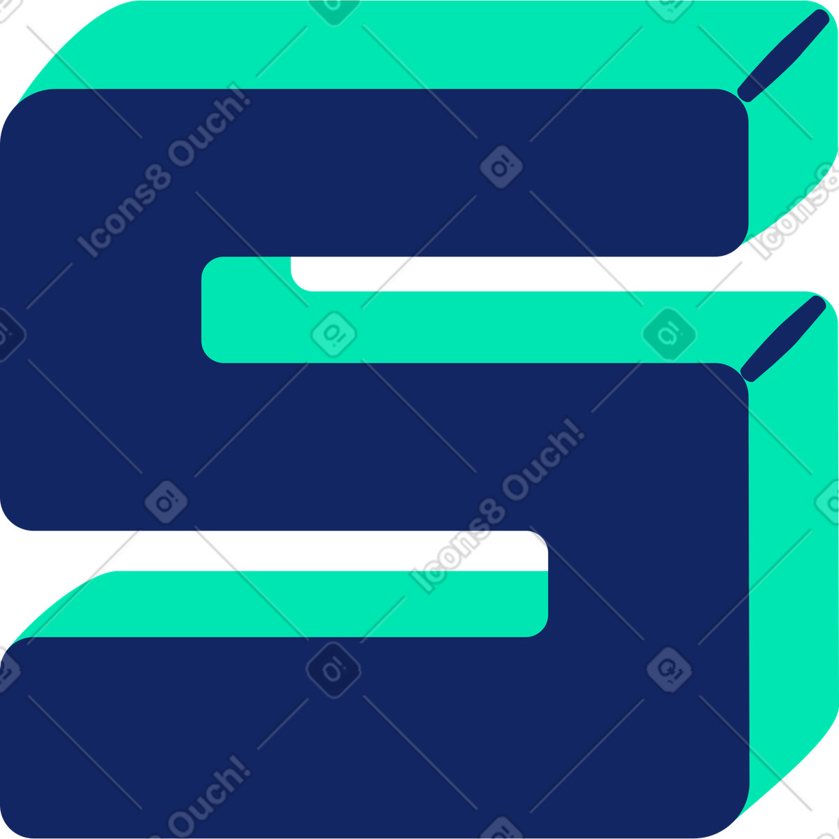 Lettera s illustrazione in stile Cyborg scarica in PNG, SVG