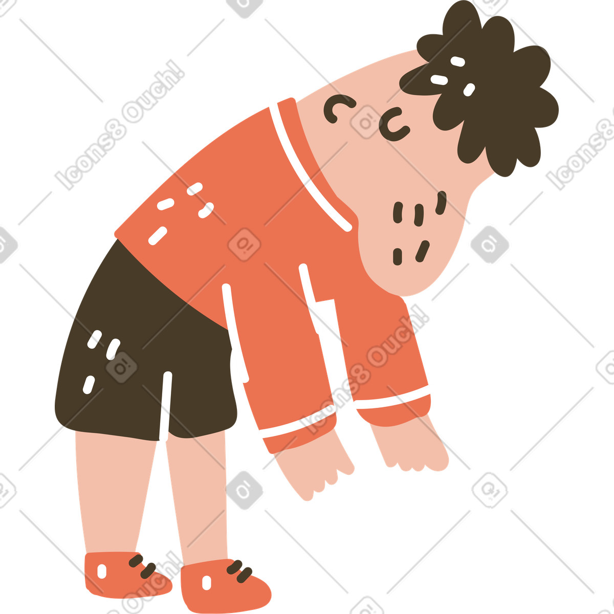 下载 Karlsson 风格的 Man stretches down 插画，支持 PNG、SVG 格式