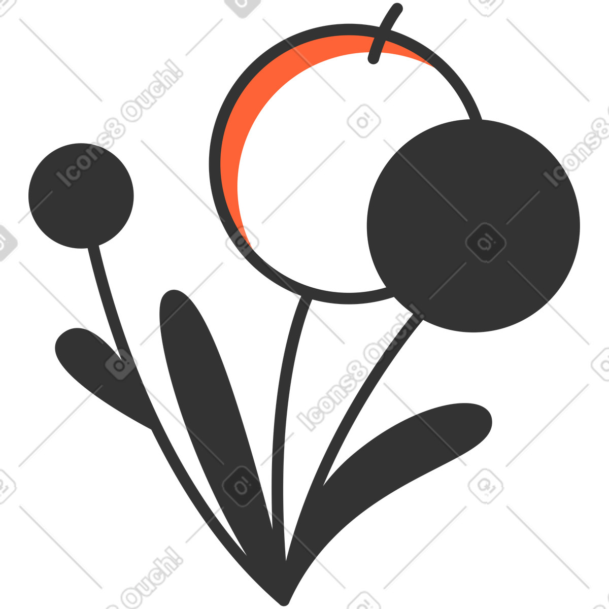 下载 Crayon 风格的 浆果 插画，支持 PNG、SVG 格式