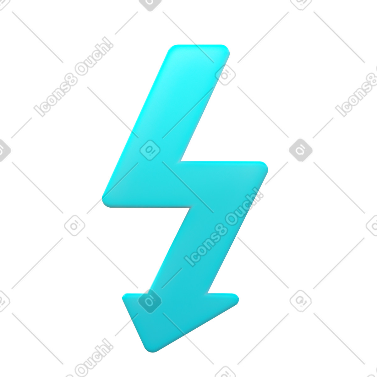 Elektrizität-Illustration im 3D Fluency-Stil als Download in PNG, SVG