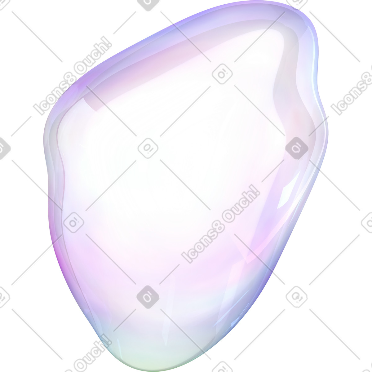 Ilustración Abstract soap bubble en estilo 3D Glassy a descargar en PNG y SVG