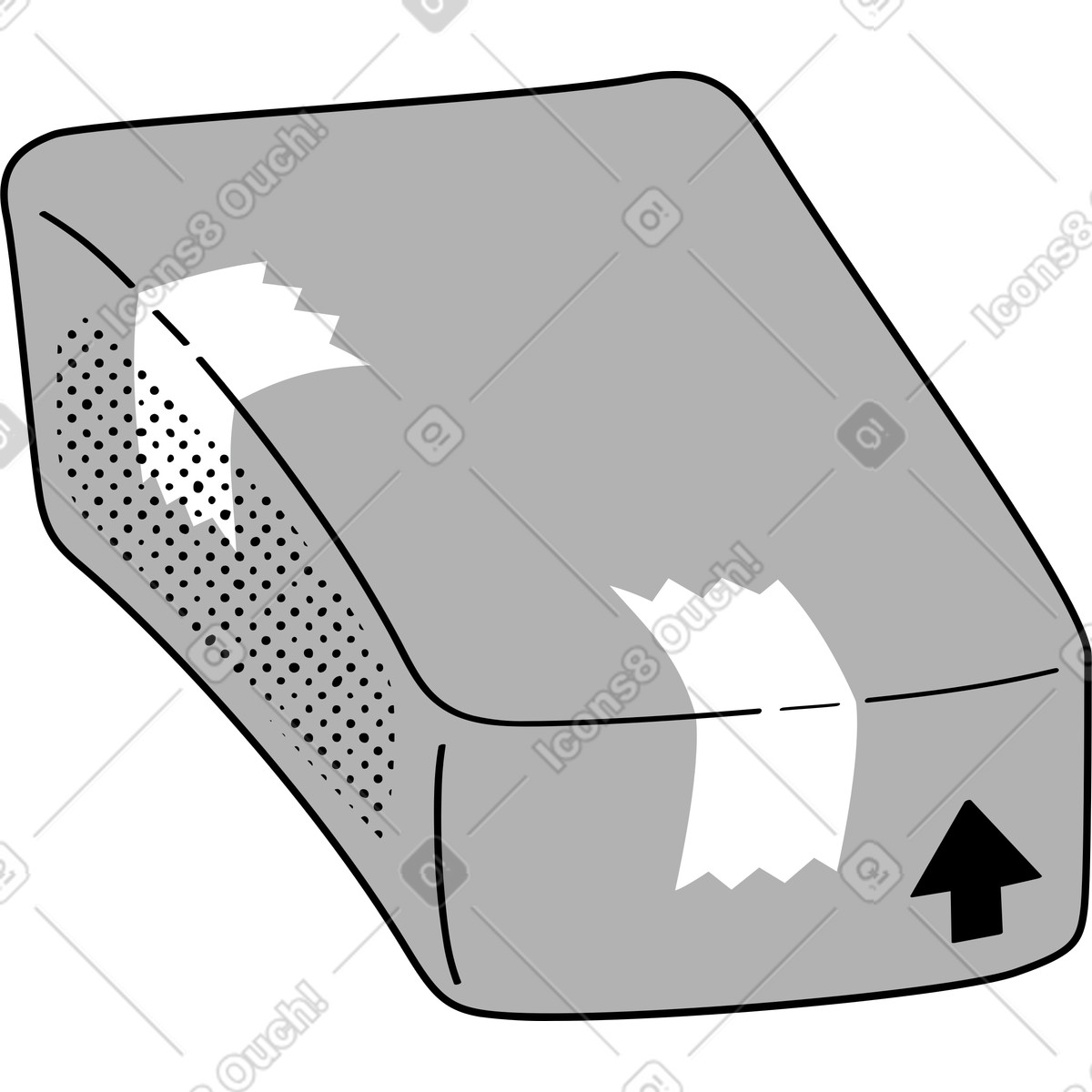 Ilustración Caja en estilo Looney a descargar en PNG y SVG