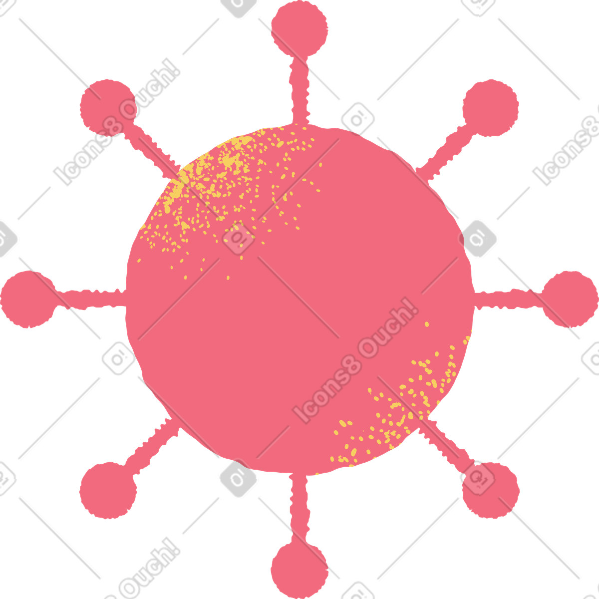Pablo スタイルの コビッド分子 のイラストをPNG、SVG形式でダウンロード