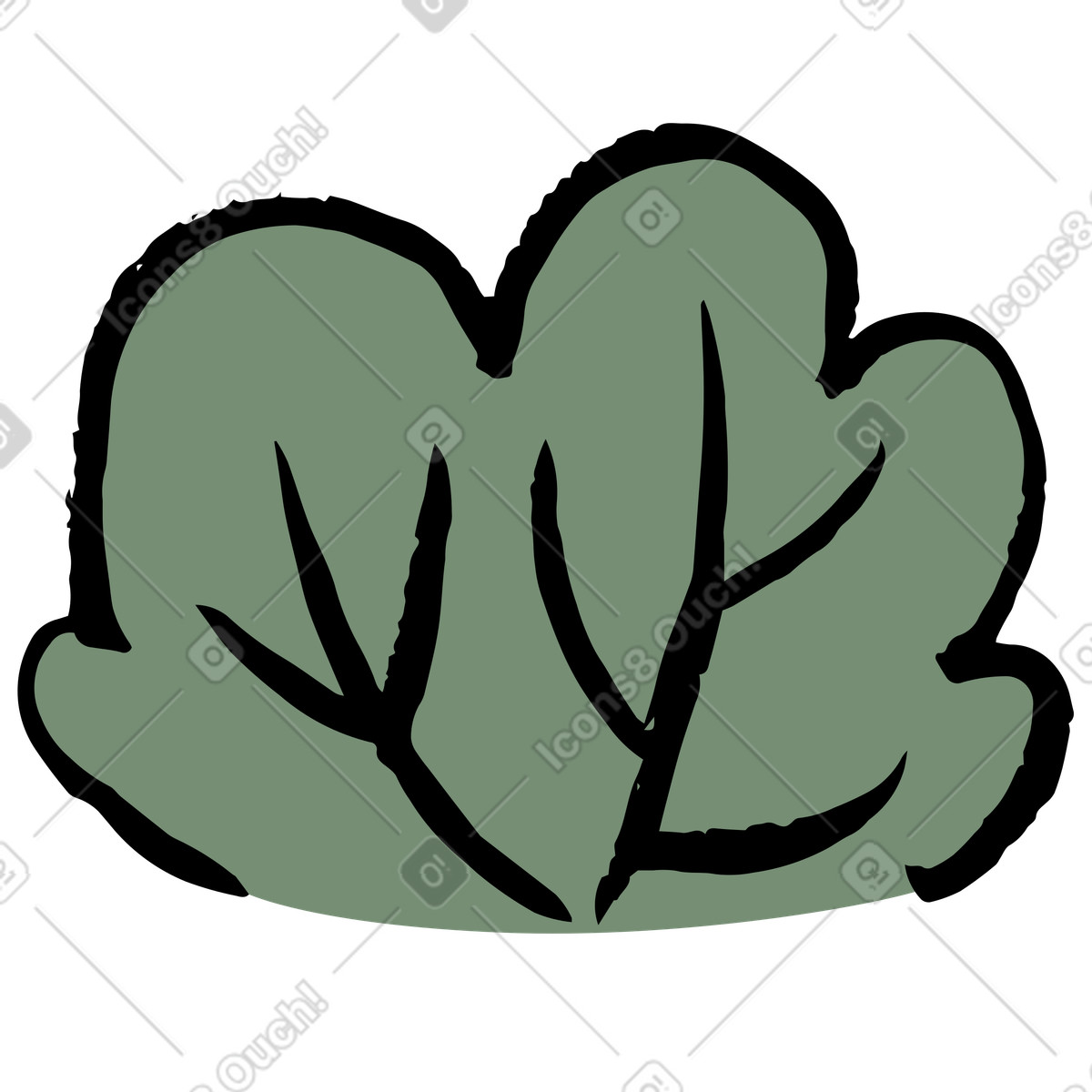 Illustration Buisson dans le style Scandi à télécharger aux formats PNG, SVG