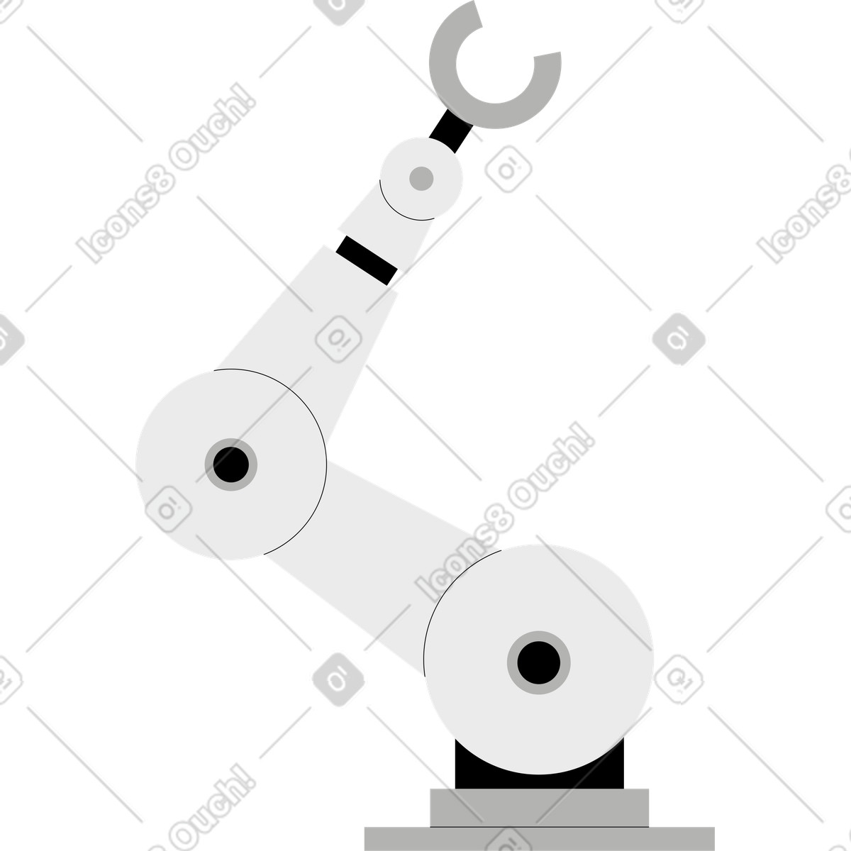 Braccio robotico illustrazione in stile Tiny scarica in PNG, SVG