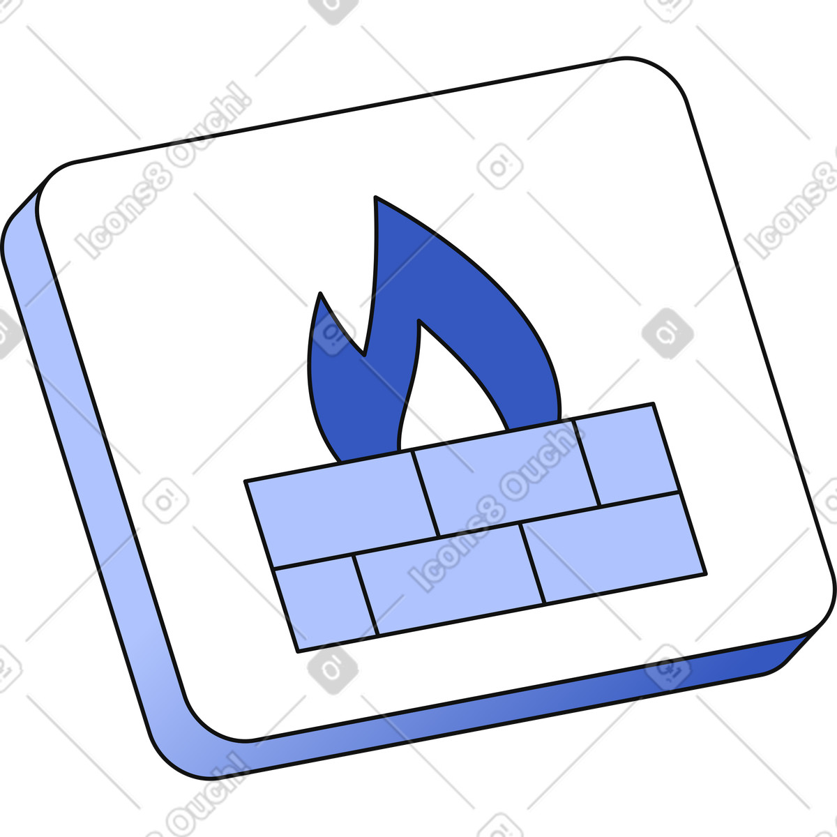 下载 Techny 风格的 防火墙图标 插画，支持 PNG、SVG 格式