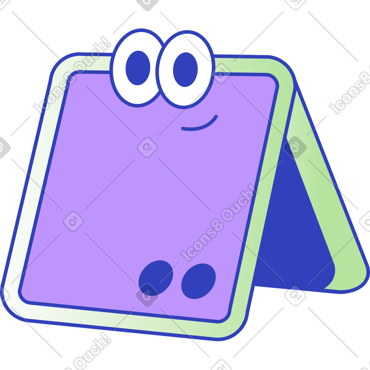 Ilustración Purple folding phone en estilo Eyeful a descargar en PNG y SVG