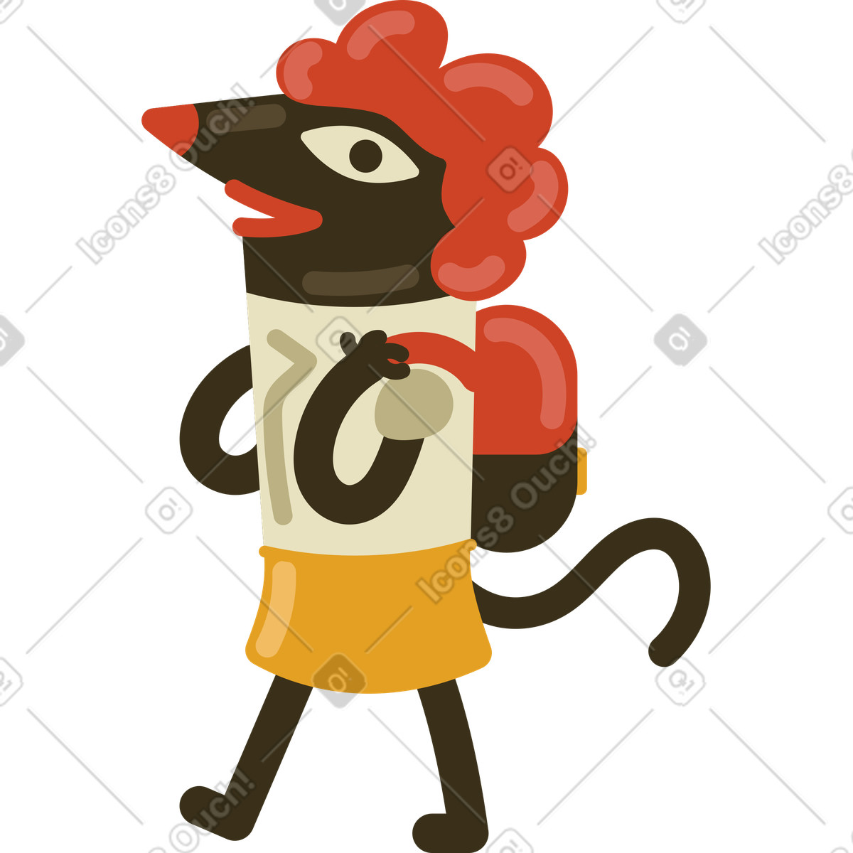 Ilustração de School girl em no estilo Arabica para baixar em PNG, SVG
